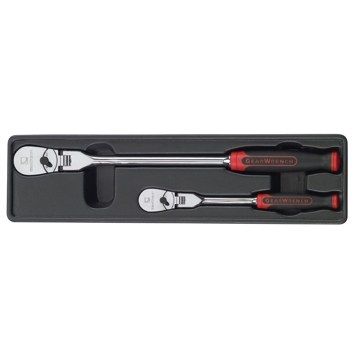 1/4 Inch & 3/8 Inch Drive Flex Ratchet Set w Cushion Grip
