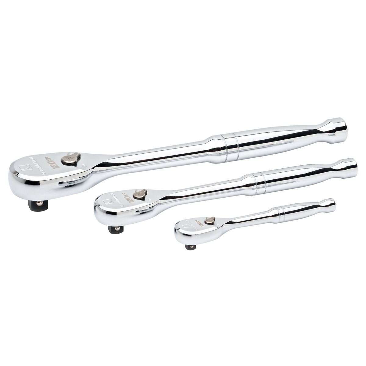 3 Pc. 1/4", 3/8" & 1/2" Dr. 120XP™ Full Polish Ratchet Set