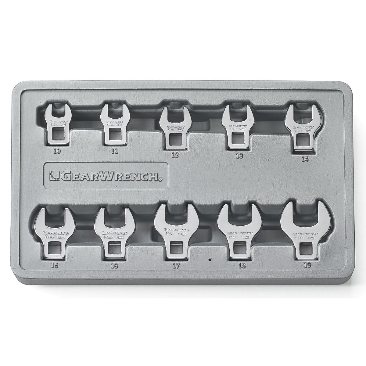 3/8 Inch Drive Metric Crowfoot Wrench Set 10 Pc