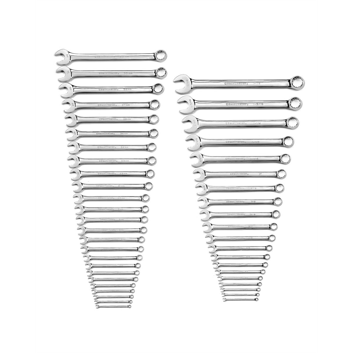 Fractional SAE Metric Long Pattern Combination Non-Ratcheting Wr