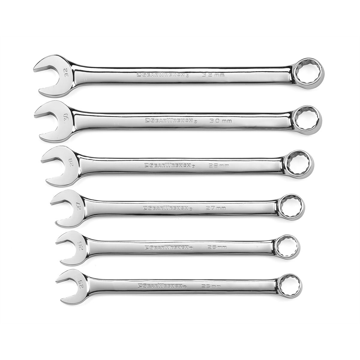 6 Pc. Large Add-On Combination Non-Ratcheting Wrench Set METRIC