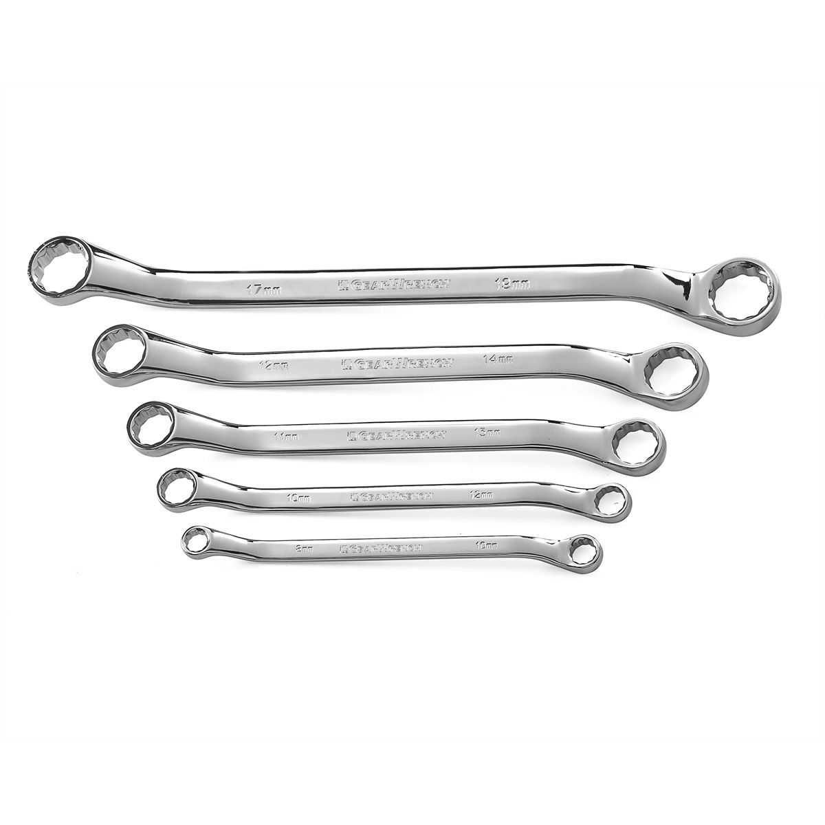 5 Pc. 30 Degree Deep Offset Box Non-Ratcheting Wrench Set METRIC