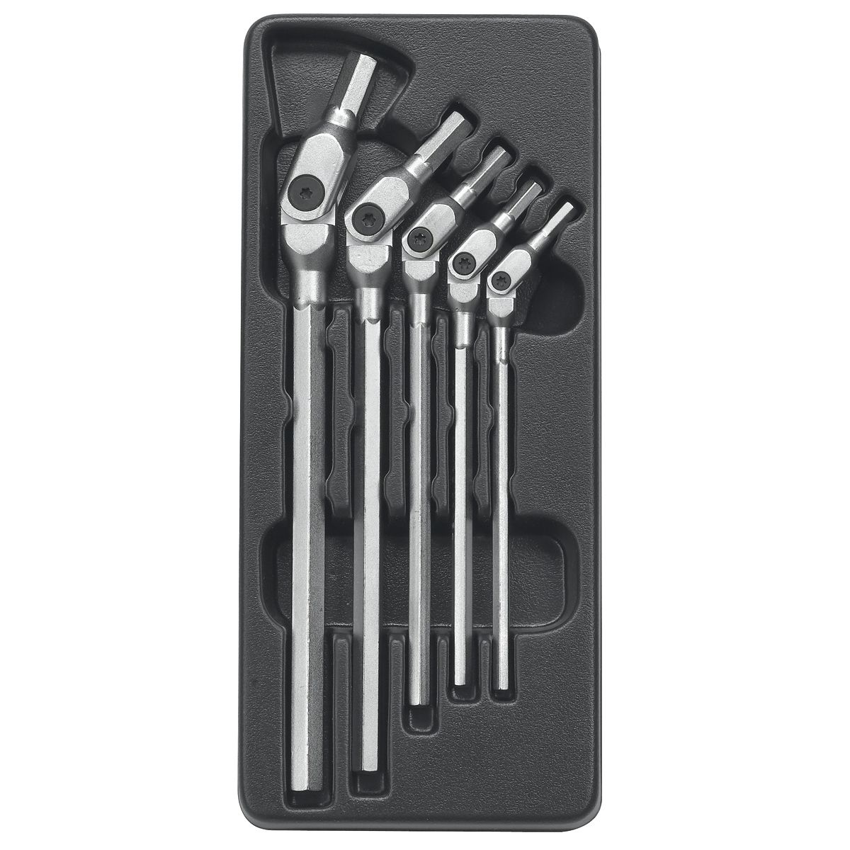 5 Pc. SAE Flex Hex Key Set - Chrome