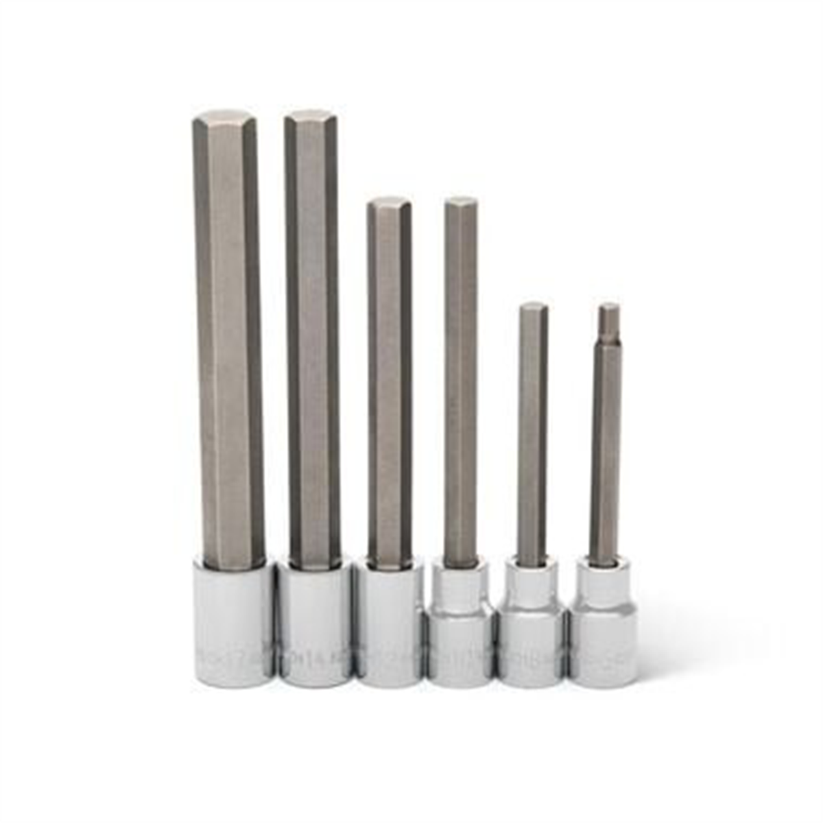 6 Piece 1/2" Drive Metric Long Hex Bit Socket Set