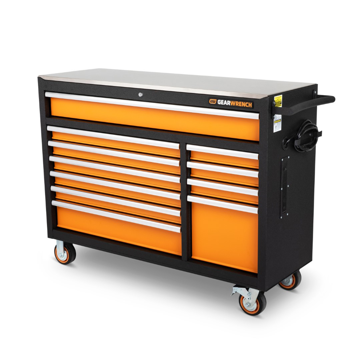 52" 11 Drawer GSX Series Rolling Tool Cabinet with Stainless Top