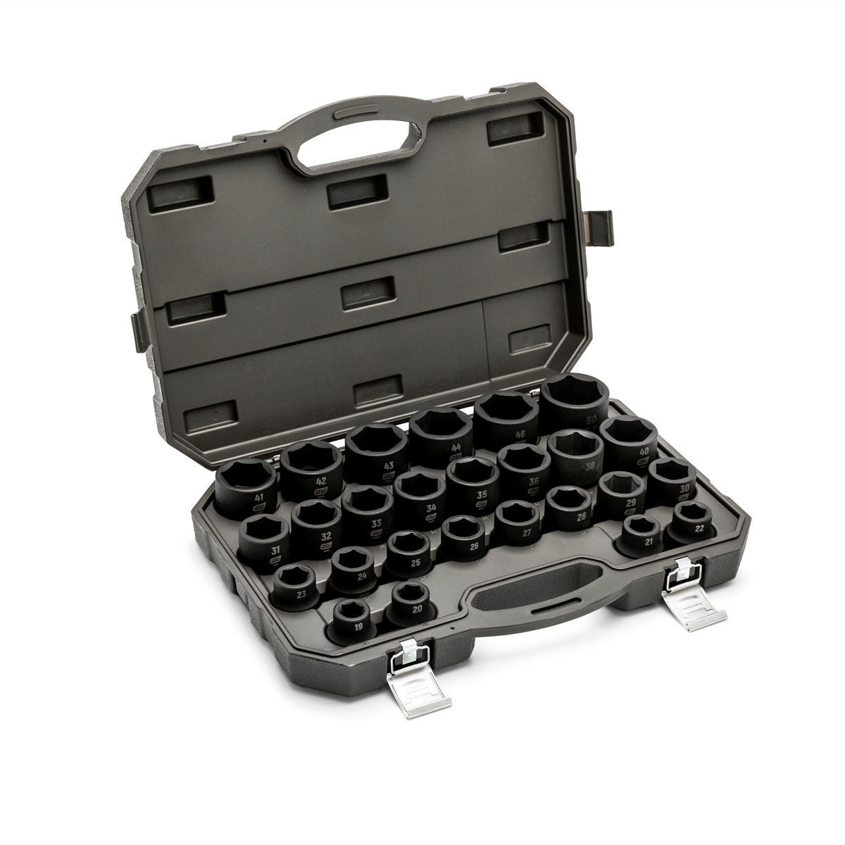 26 Piece 3/4" Drive 6 Point Metric Impact Socket Set