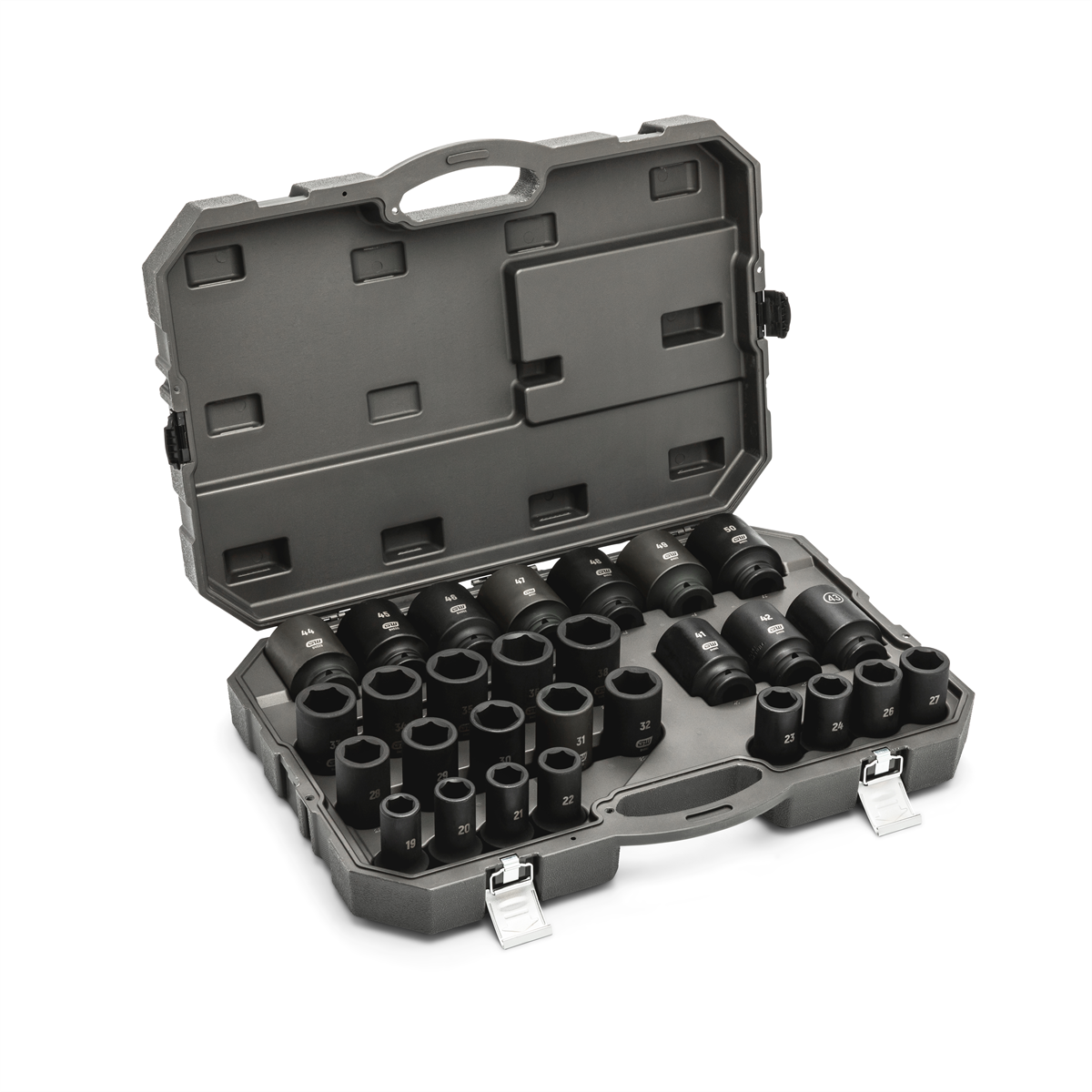 28 Piece 3/4" Drive 6 Point Metric Deep Impact Socket Set