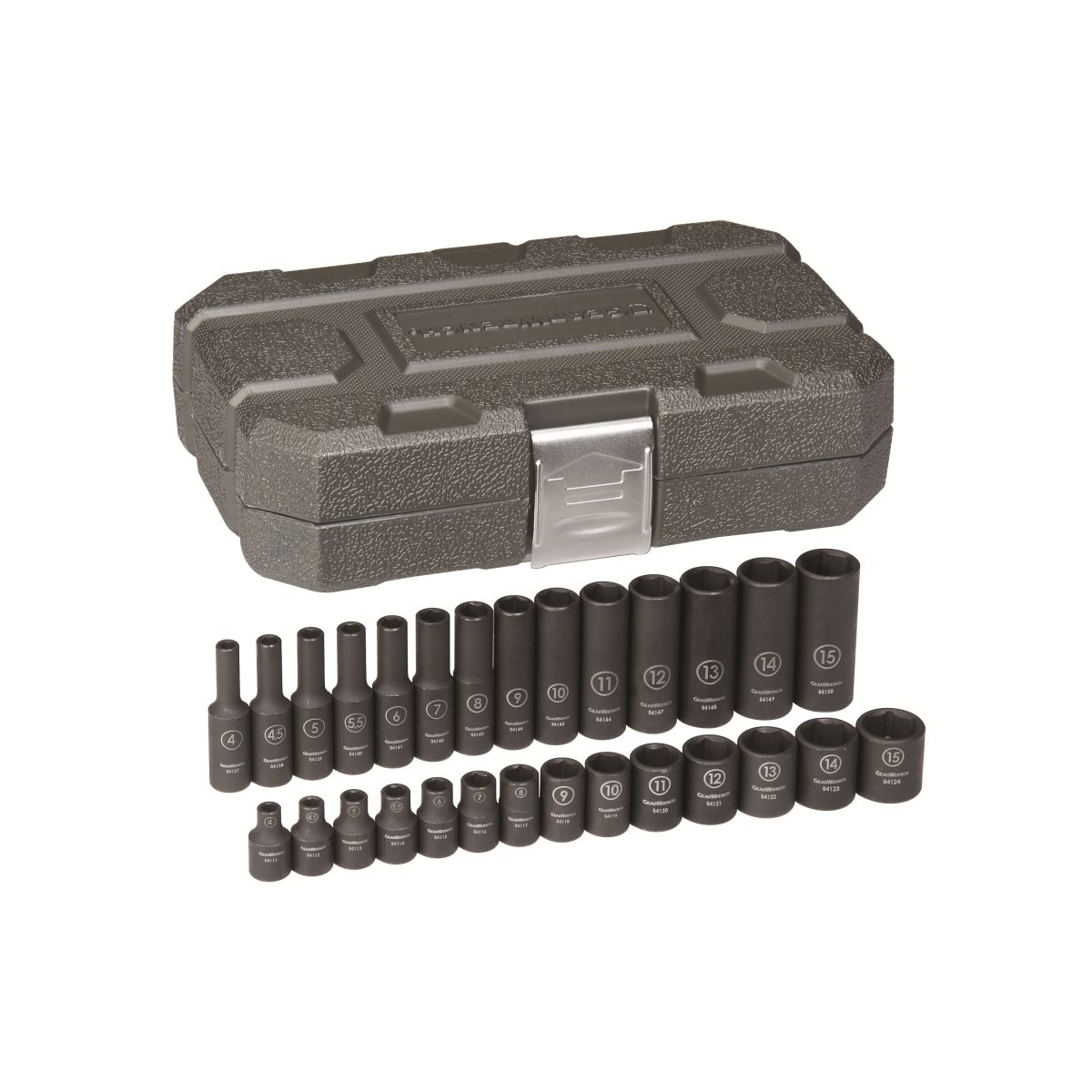 28 Pc. Impact METRIC Standard & Deep Socket Set 1/4 DRIVE GearWrench