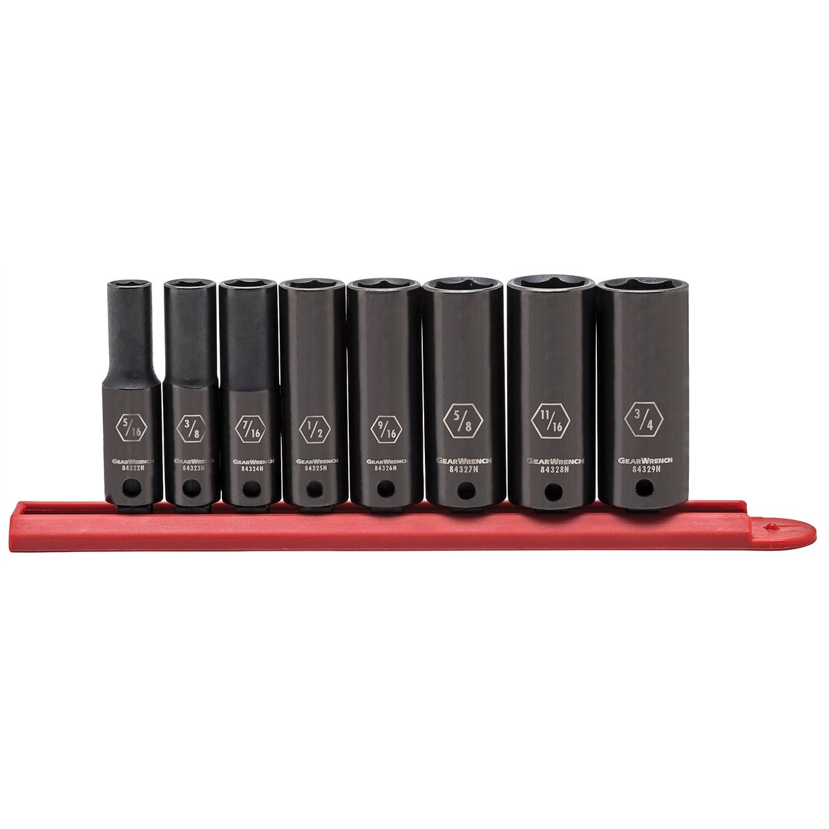 8 Pc. 3/8" Drive 6 pt SAE Deep Set (5/16" - 3/4")