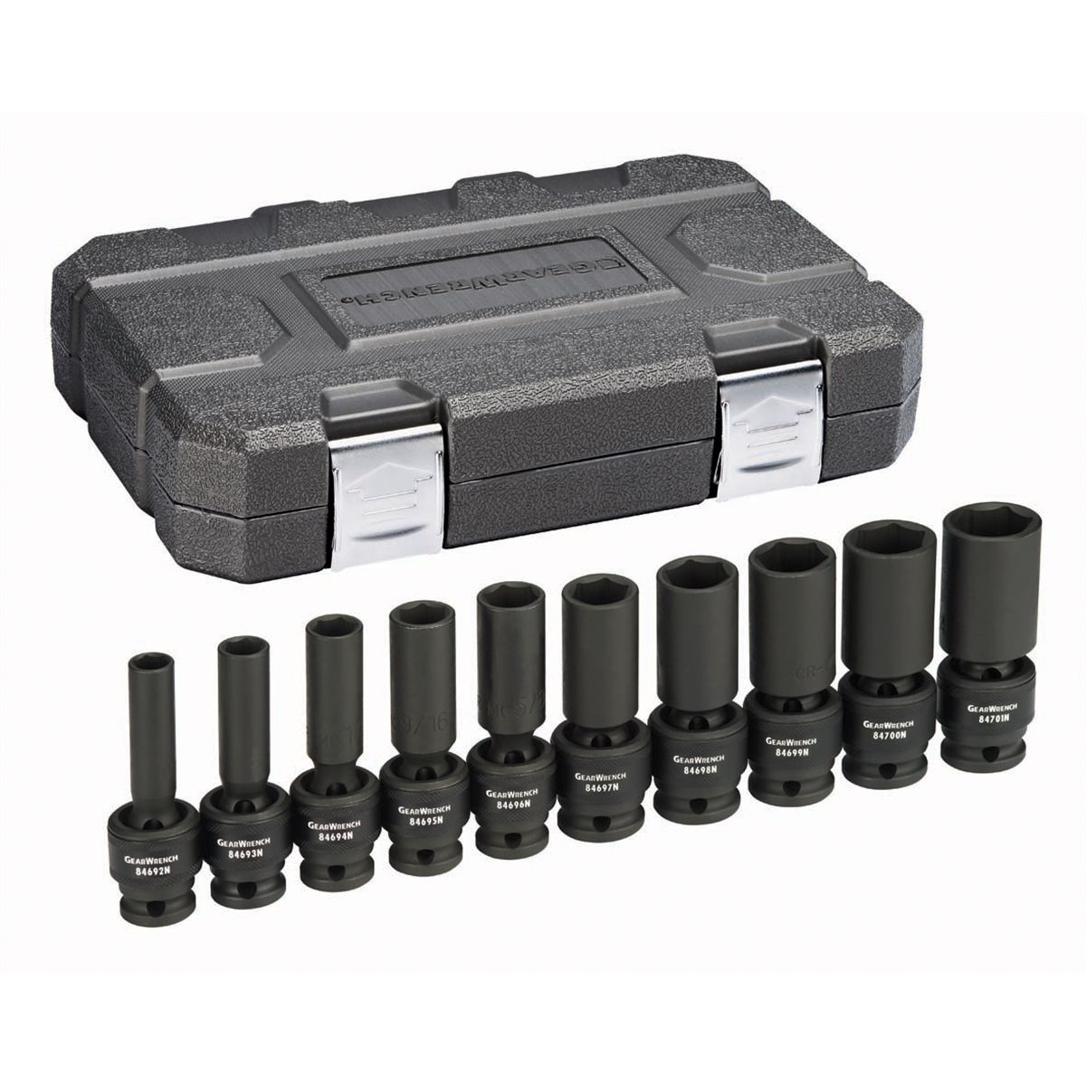 10Pc. 1/2"DR SAE Deep Universal