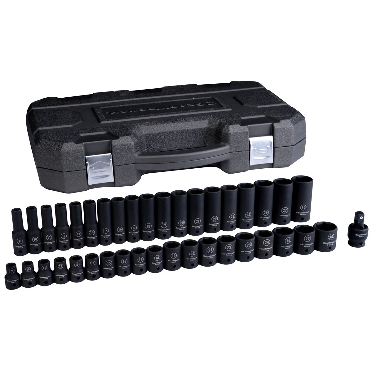 39 Pc. 1/2" Dr. 6 Point Metric Std. & Deep Impact Socket Set