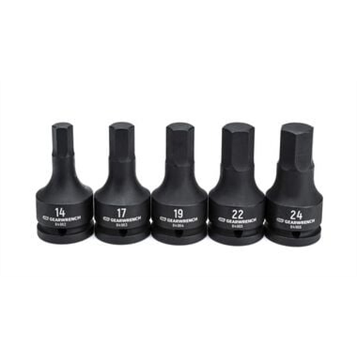5 Piece 3/4" Drive Metric Impact Hex Bit Socket Set with case