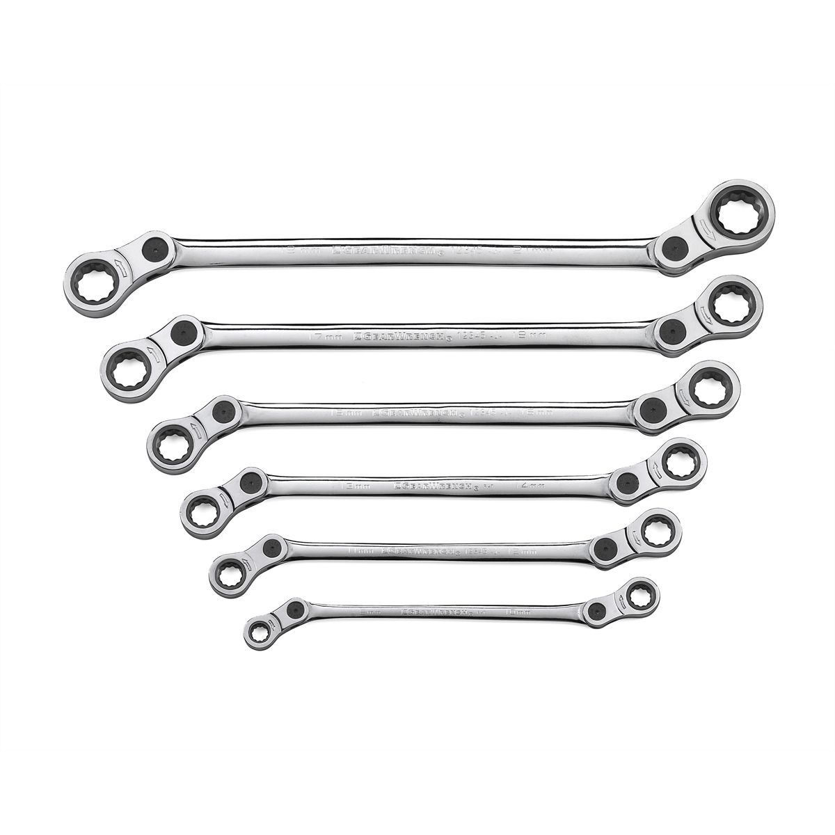 GearWrench 6Pc SAE Ratcheting Flex Head Wrench Set 