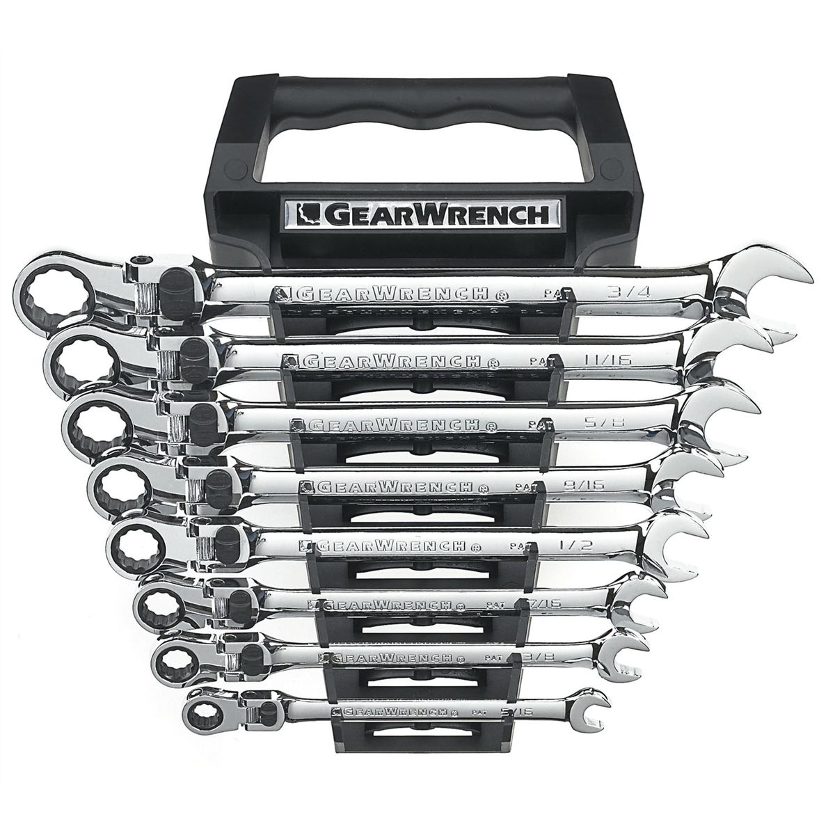 XL Locking Flex Head GearWrench Set Fractional SAE 8-Pc