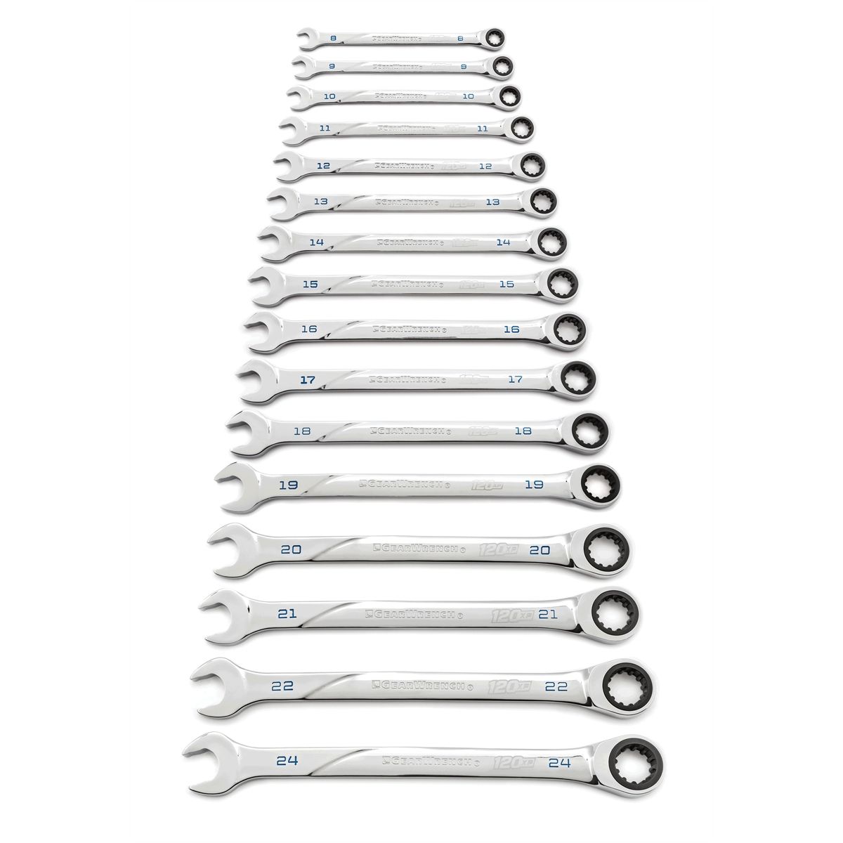 16 pc 120XP Ratcheting Wrench Set- Metric