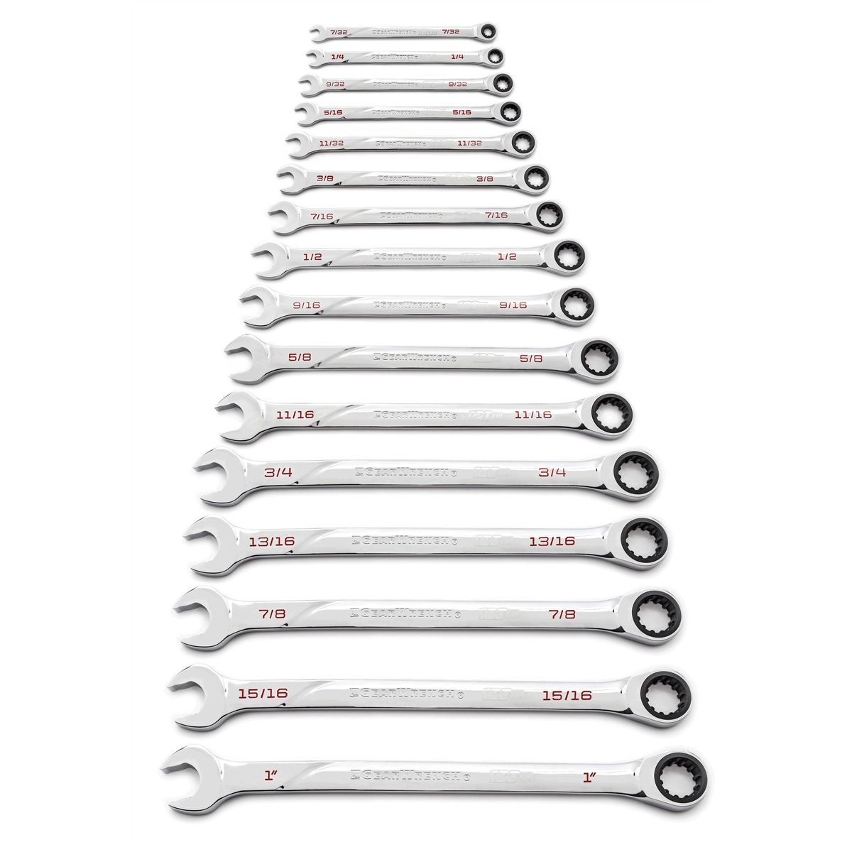 16 pc 120XP Ratcheting Wrench Set- SAE