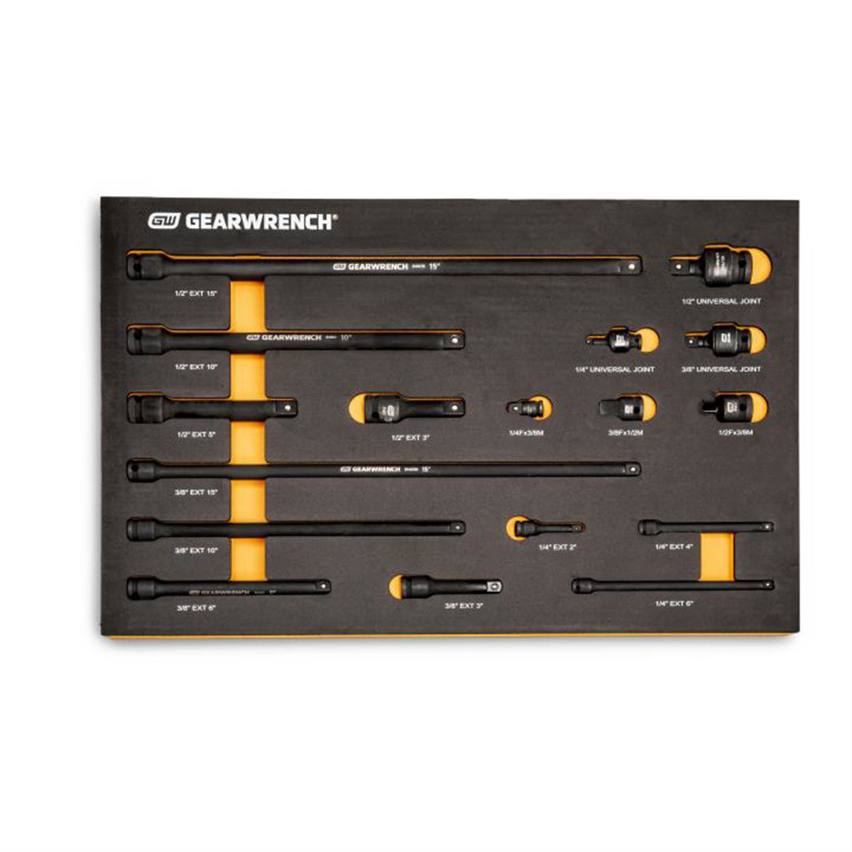 17 Piece 1/4", 3/8", 1/2" Impact Drive Tool Accessories Set