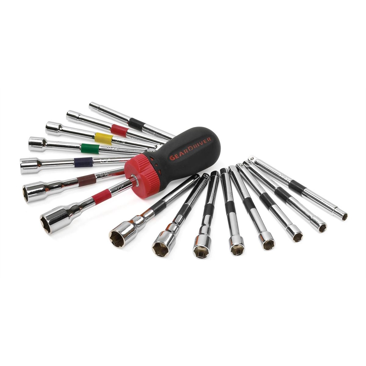 SAE Metric Ratcheting Nut Driver Set 16-Pc