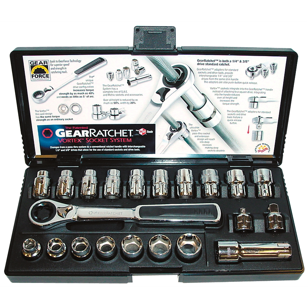 GearRatchet Combination SAE & Metric Socket Set - 21-Pc KDT8921