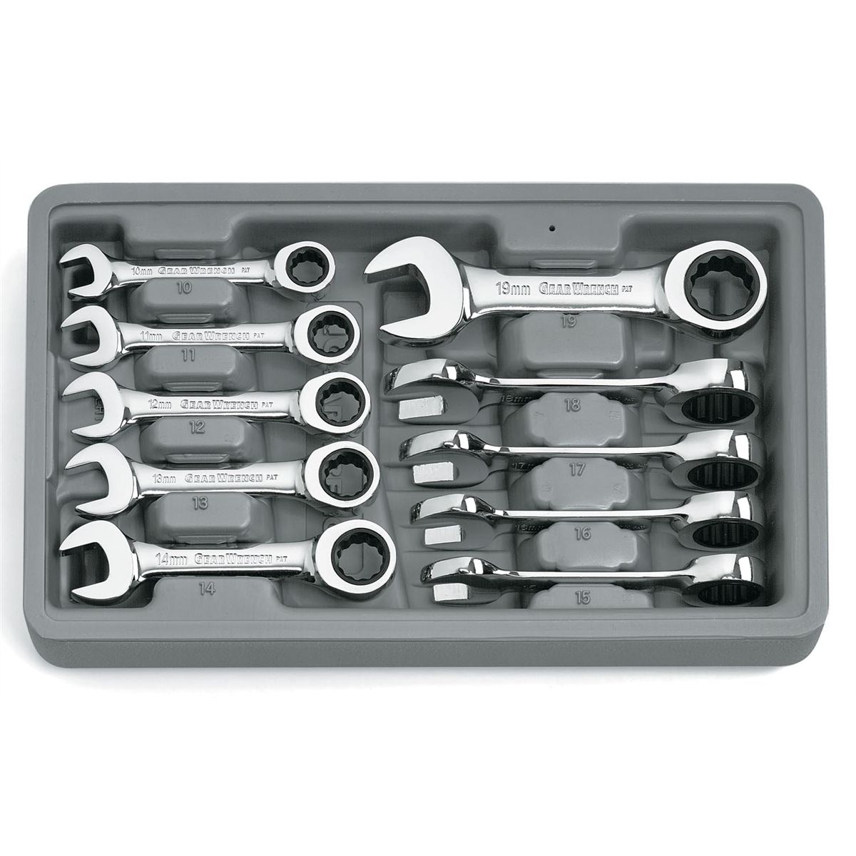 Metric Stubby Gearwrench Set - 10-Pc