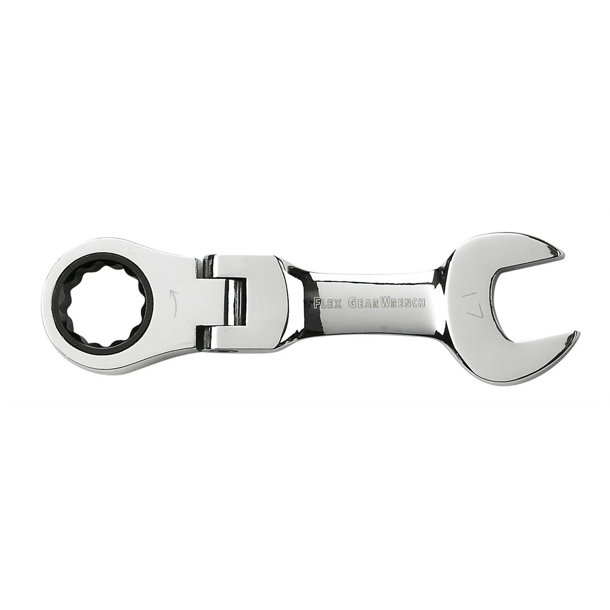 Stubby Flex 12 Pt Metric Combination Ratcheting Wrench 17mm