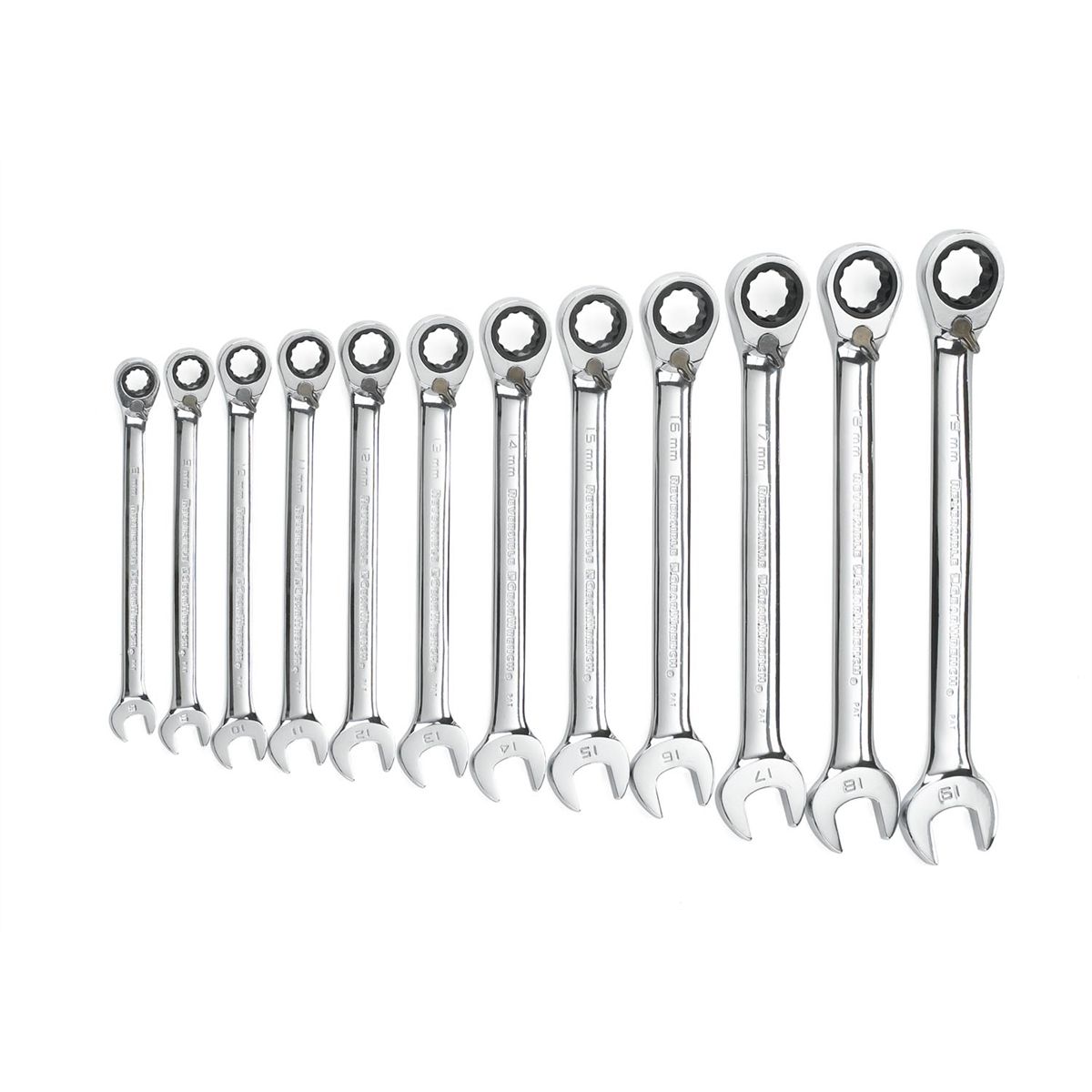 GearWrench 9602 16 Piece Metric Reversible Combination Ratcheting Wrench Set 
