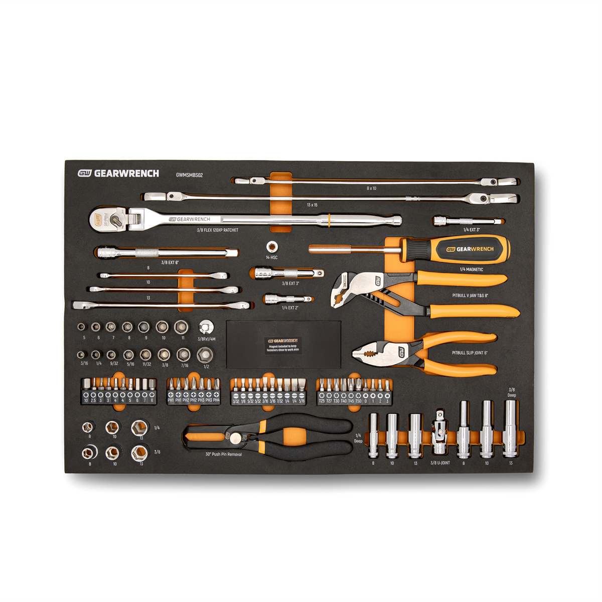 82 Piece 120XP Automotive Tool Set in Foam Storage Tray