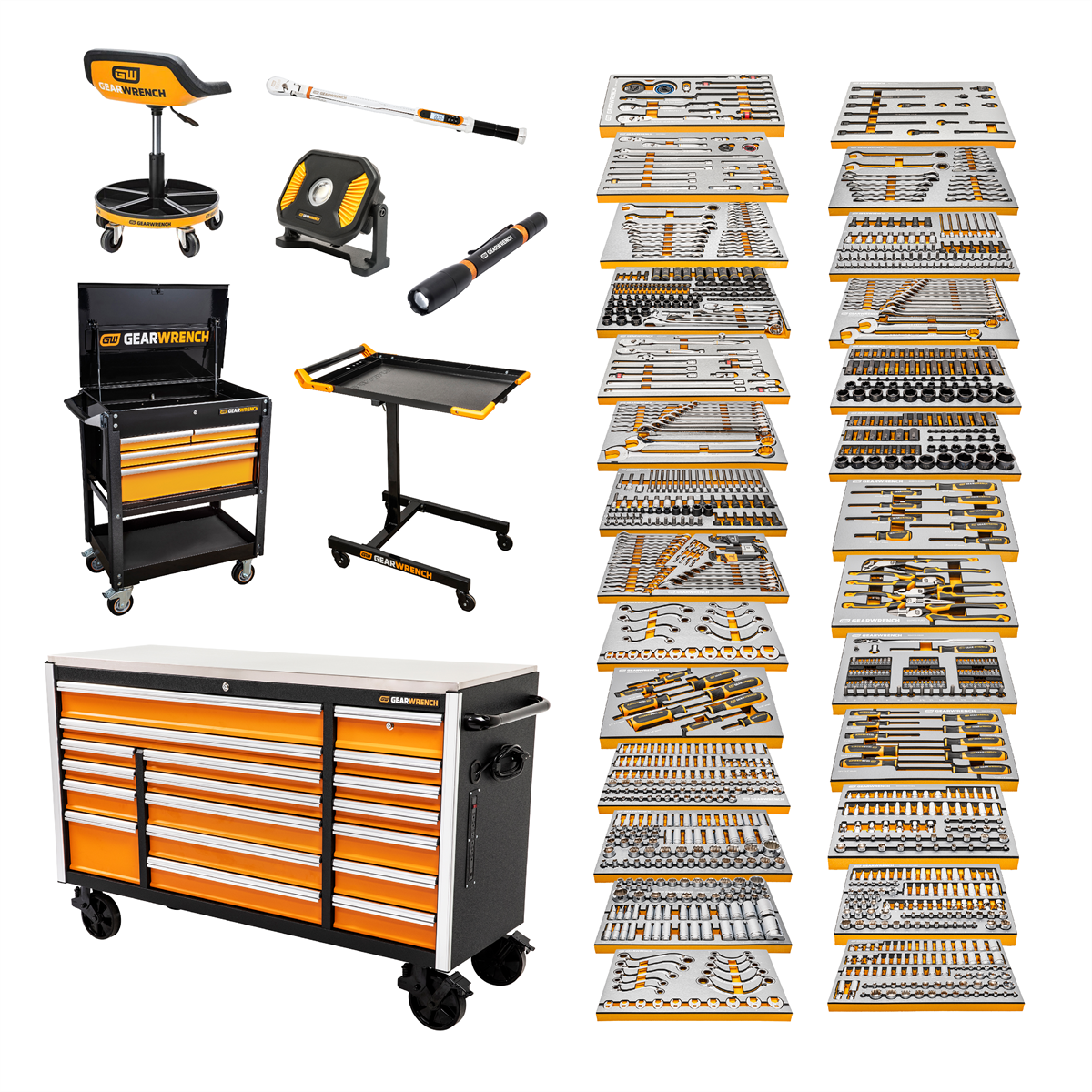1268 PC Master Technician set in modular trays W/STORAGE
