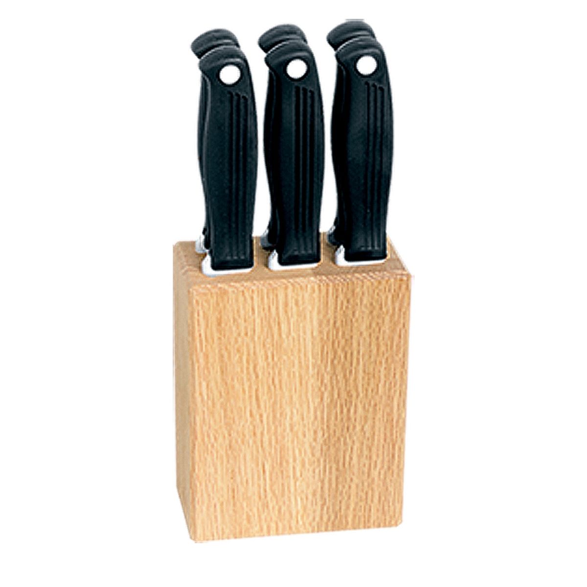 Kitchen Cutlery Steak Knife Set w Block 6 Pc