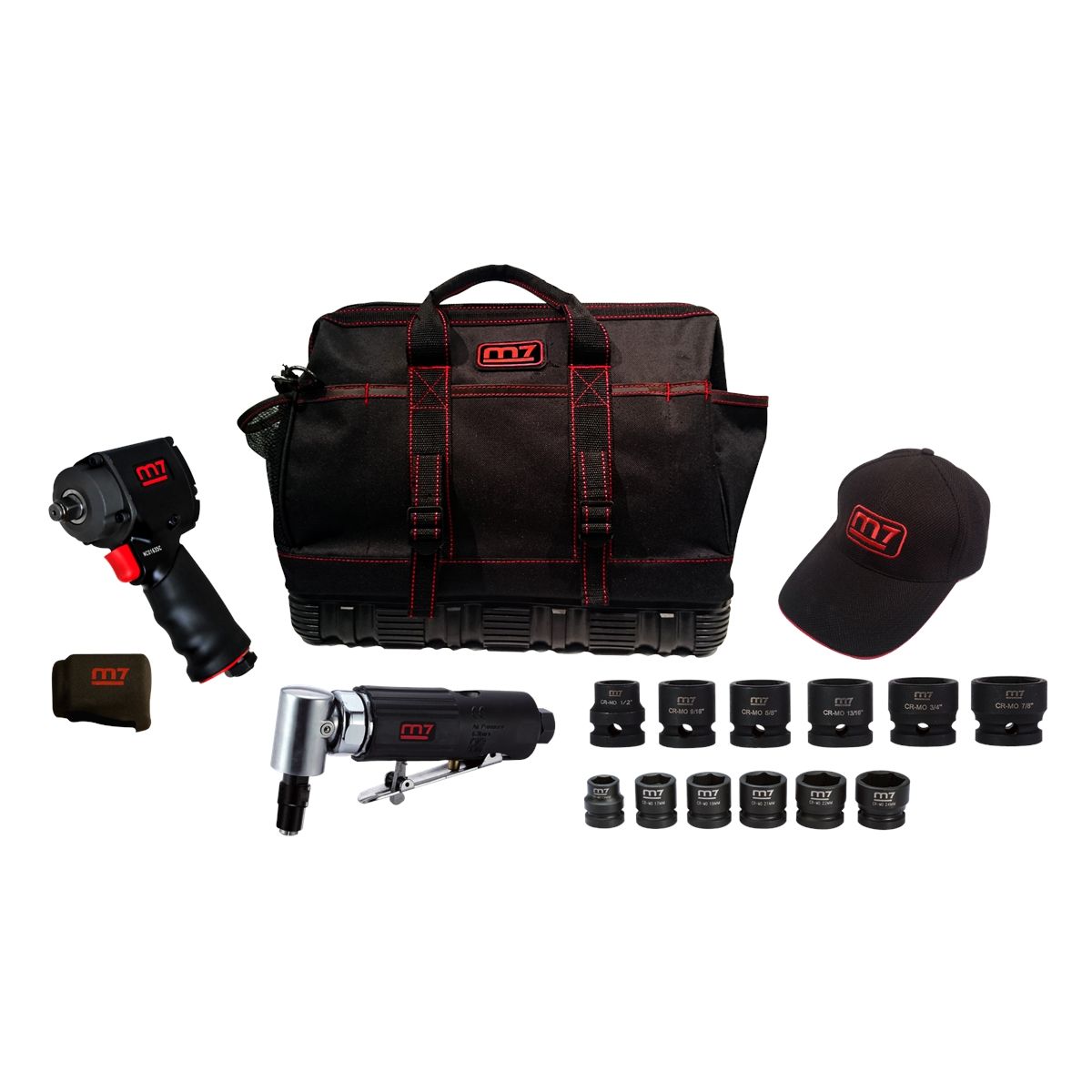 Mighty Seven Air Tool Kit with Free Tool Bag