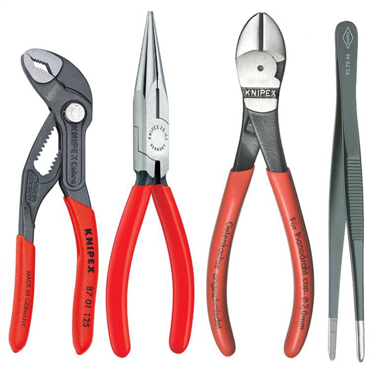 Knipex 4 Piece Mini Pliers Set for Precision & Tight Spaces