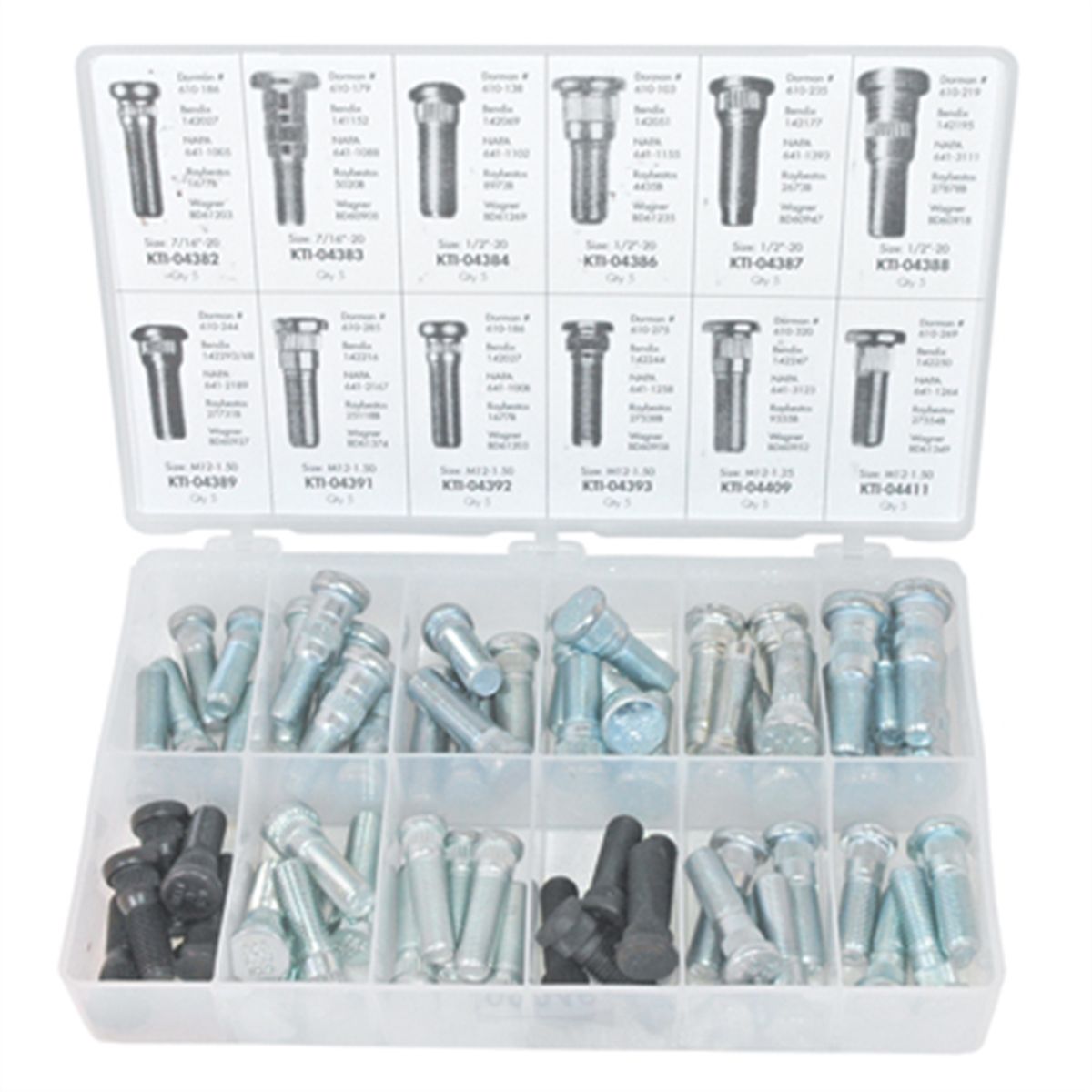 Wheel Stud Assortment- 60 Piec