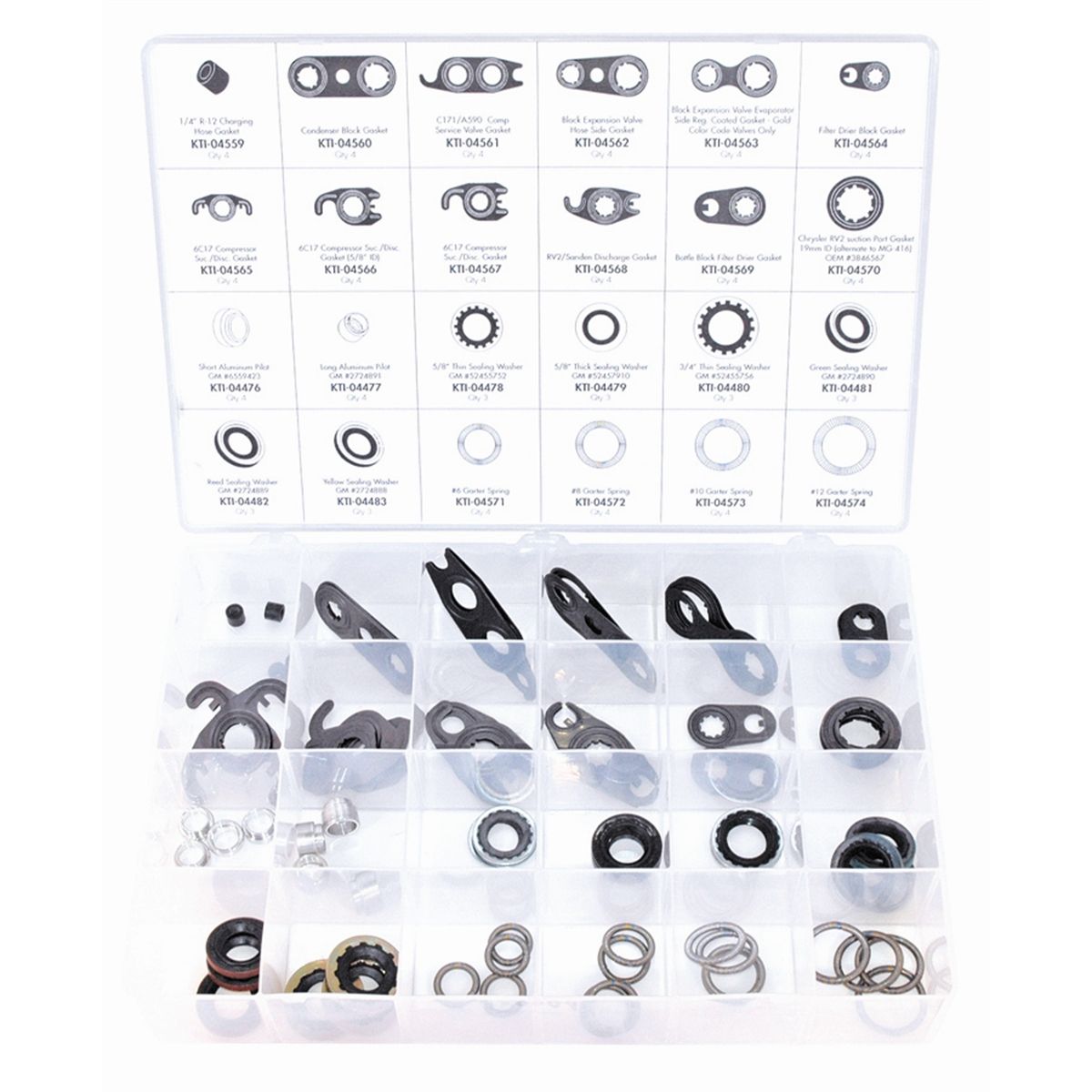 90 PC CHRY GASKETS/GM SEALING WASHER/FORD SPRING K