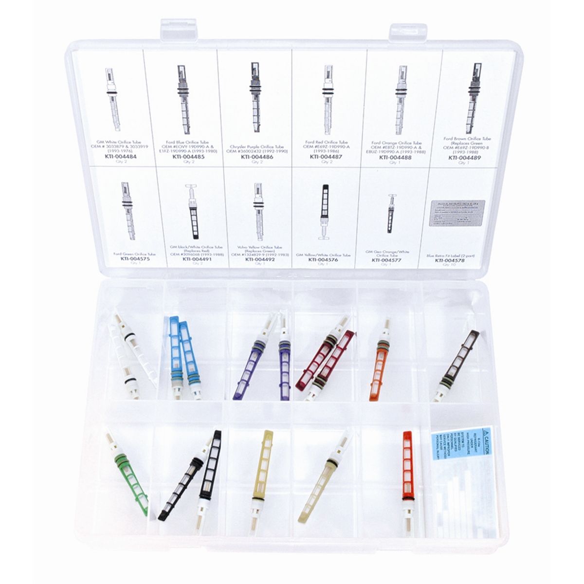 26 PC ORIFICE TUBES, RETRO FIT LABELS