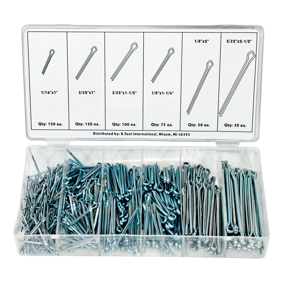 555 Piece Cotter Pin Assortment