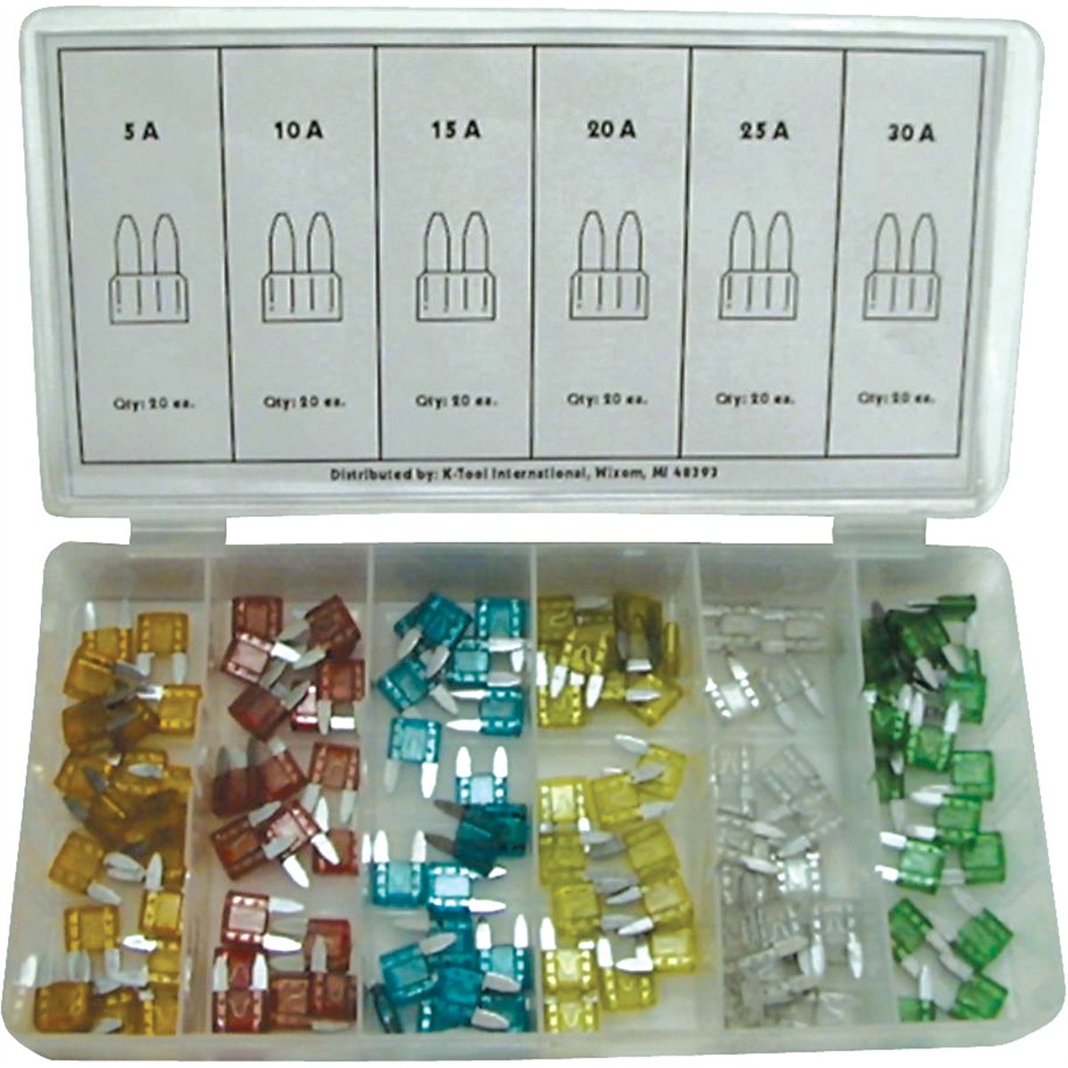 RECALLED BY KTOOL - Mini-ATO Fuse Assortment - 120-Pc