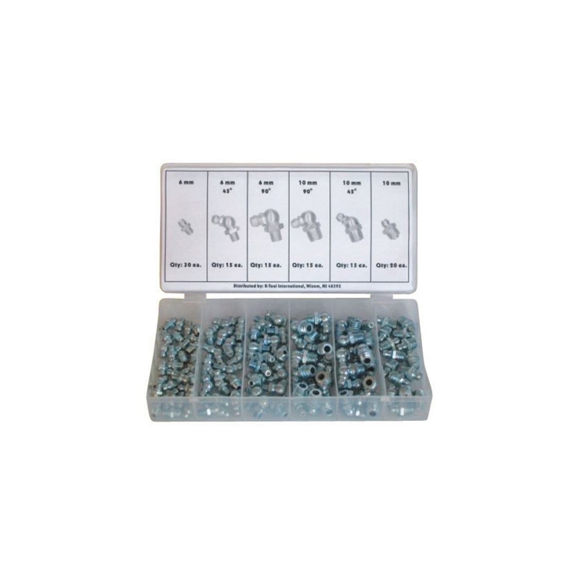 110 Piece Metric Grease Fitting Assortment