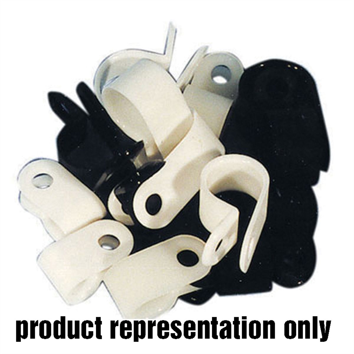 Black Cable Clamps - Assortment - 8/Pk