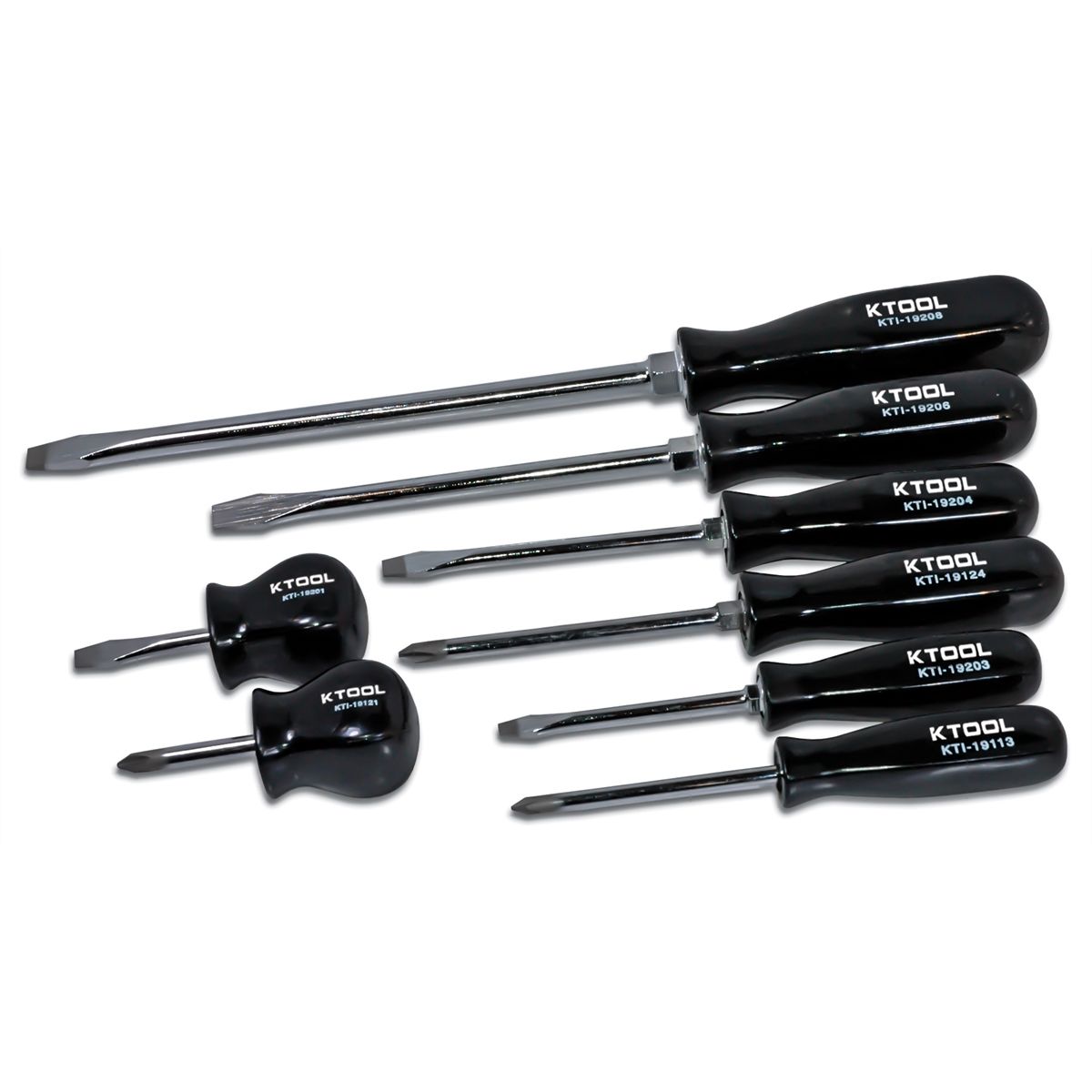 8 Piece Green Phillips and Slotted Screwdriver Set