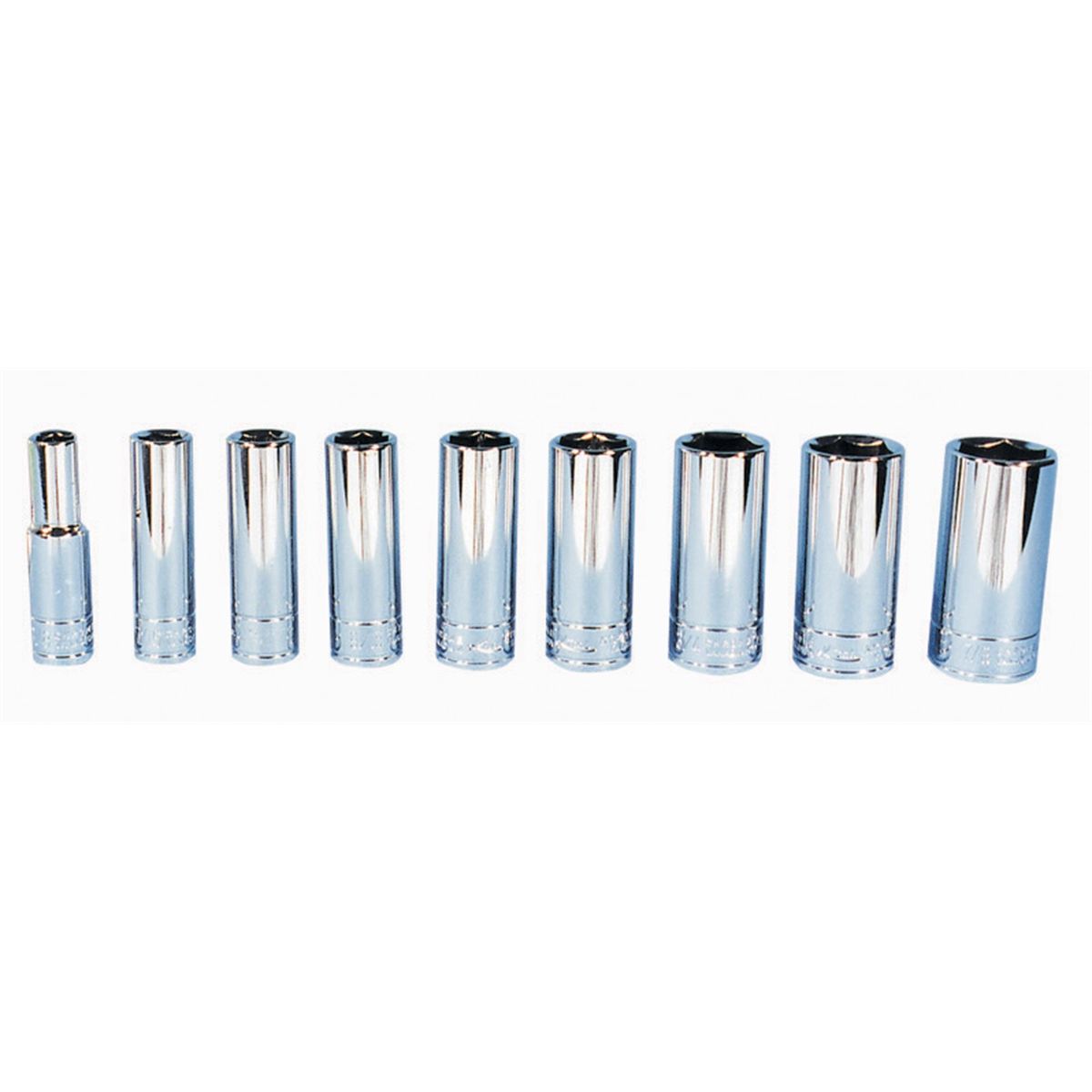 3/8 In Dr Deep SAE Socket Set - 9-Pc