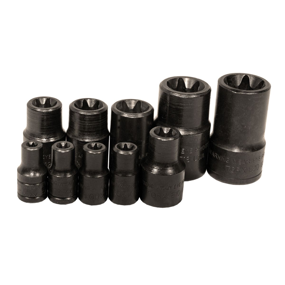 10 Piece 1/4" and 3/8" Drive External Torx Socket Set