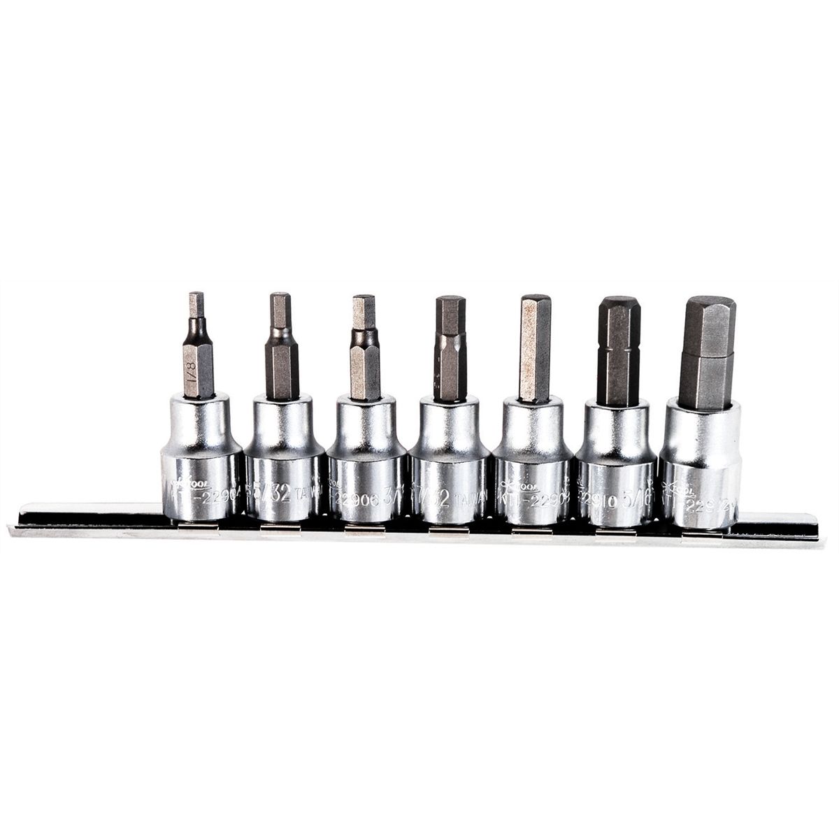 Hex Bit Socket Set SAE 3/8 In Drive 7 Piece