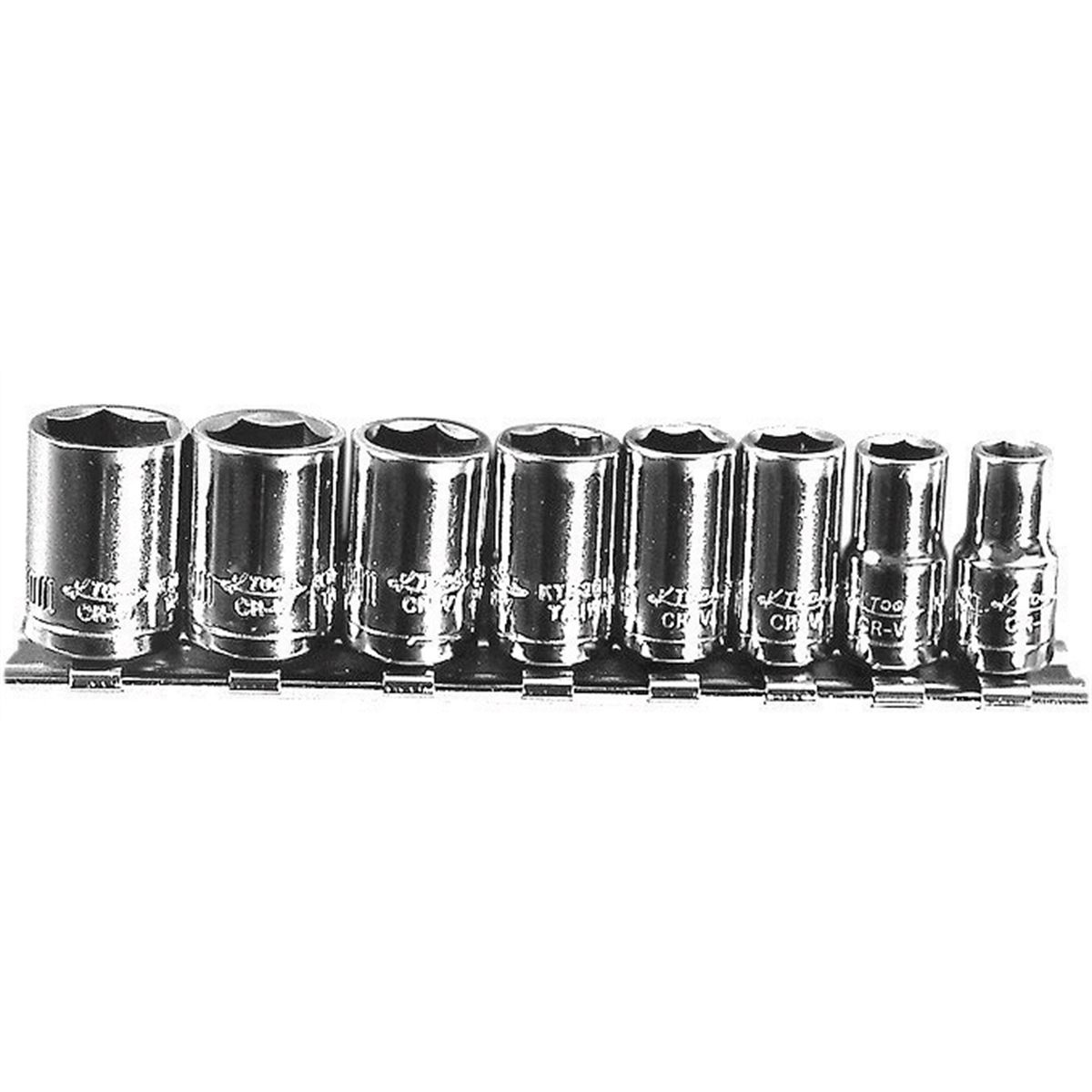 Metric Shallow Socket Set 1/4 In Drive 8 Piece