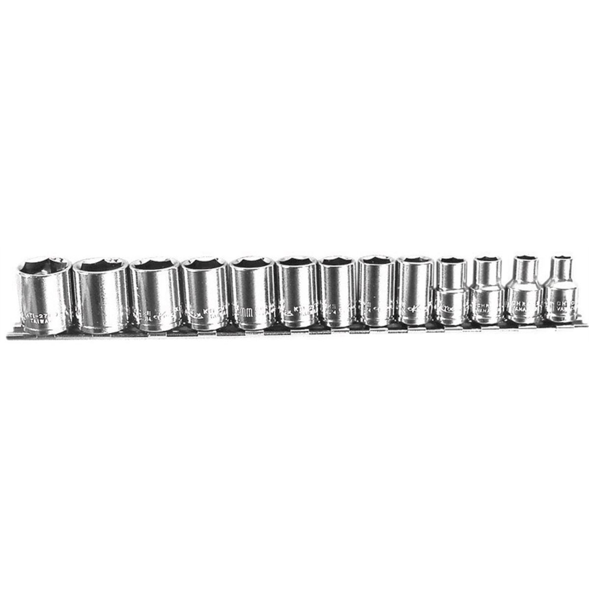 Metric Shallow Socket Set - 3/8 In Drive - 13 Pc