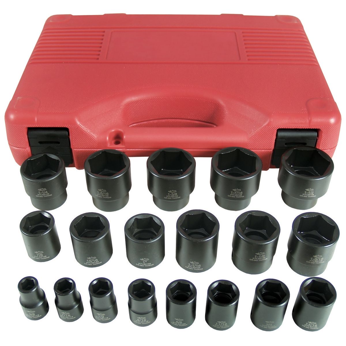 19-piece 1/2" Drive Short Impact Socket Set