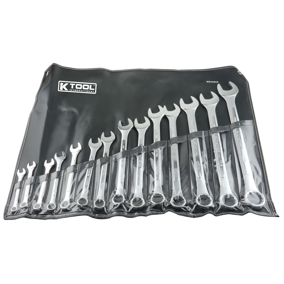 Fractional Combination Wrench Set w/ Kit Bag - 14 Piece