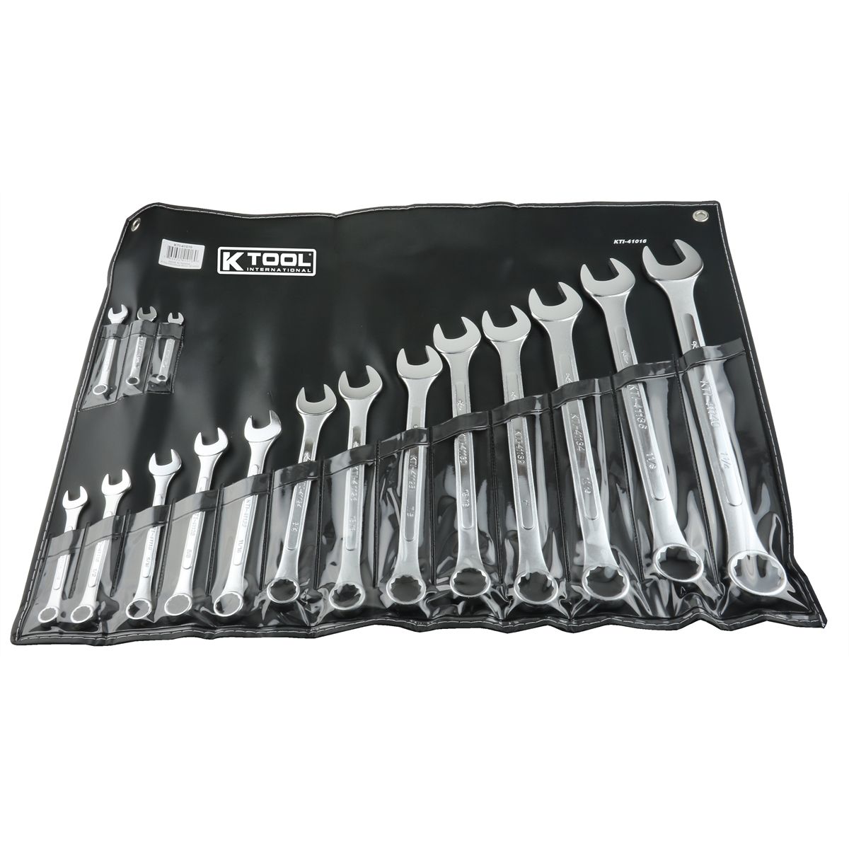 16 Piece Chrome Combination Wrench Set, Heat Treated Steel