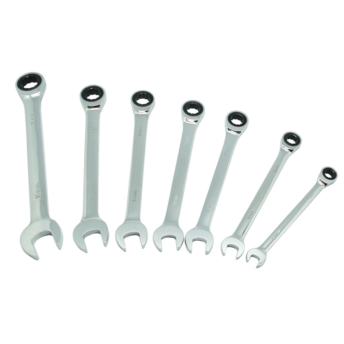 7 Piece Metric Ratcheting Wrench Set