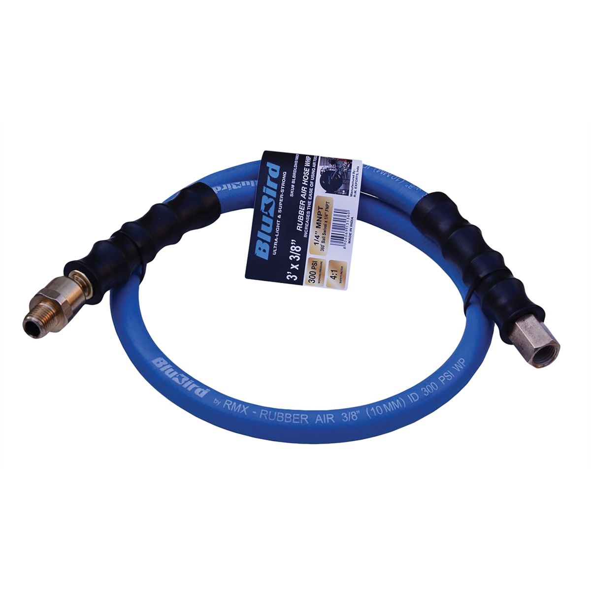 BluBird Whip Hose, 3/8" x 3', 1/4" FNPT
