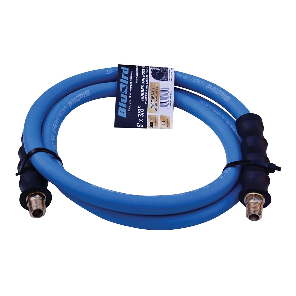 BluBird Whip Hose 3/8" x 5', 1/4" FNPT